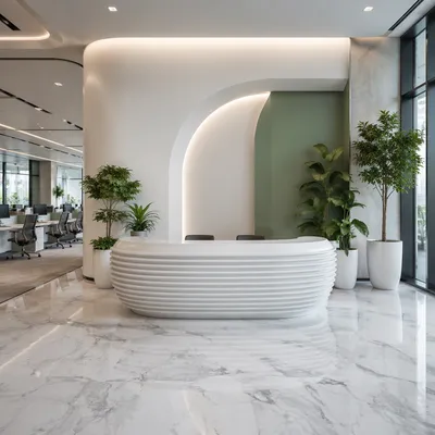 Modern Office Lobby Reception Desk Entrance