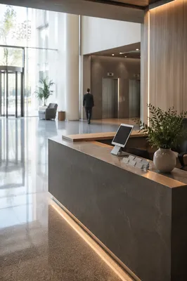 Modern Office Lobby Reception Desk Entrance