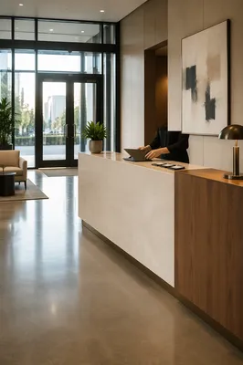 Modern Office Lobby Reception Desk Entrance