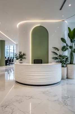 Modern Office Lobby Reception Desk Entrance
