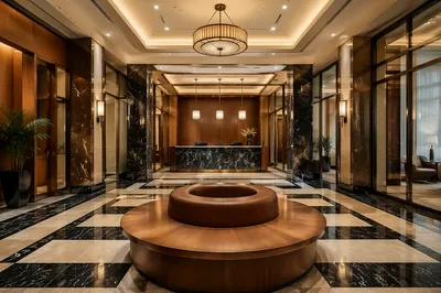 Modern Office Lobby Reception Entrance