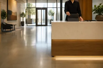 Modern Office Lobby Reception Desk Entrance