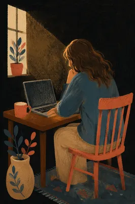 Quiet Remote Work in Moody Home Office