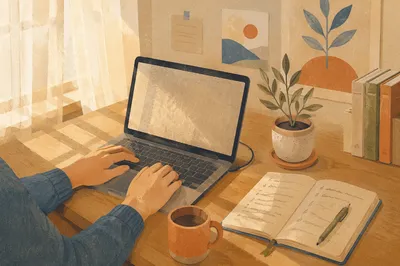 Calm Remote Work Morning at Home