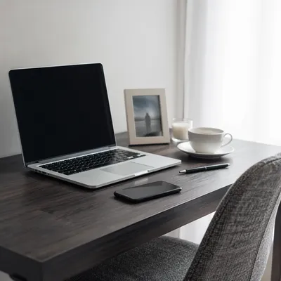 Minimalist Remote Work Home Office Desk