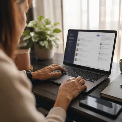 Calm Remote Work Home Office Desk