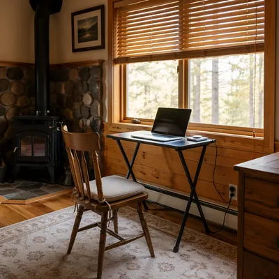 Cozy Remote Work Home Office Setup