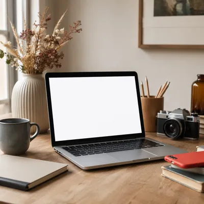 Calm Remote Work Home Office Desk