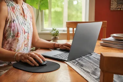 Remote Work Laptop at Bright Home Office