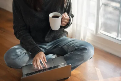 Calm Remote Work Beside Winter Window