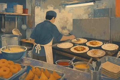 Busy Independent Restaurant Kitchen Service