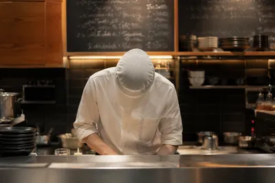Professional Chef in Warm Open Kitchen