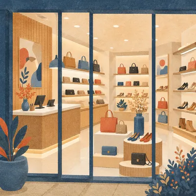 Friendly Boutique Customer Service Counter Interior