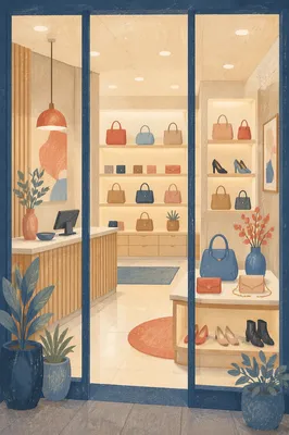 Friendly Retail Boutique Service Counter Interior