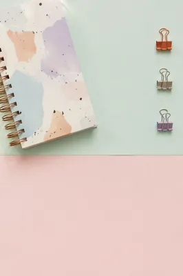 Organized Ring Binder Planner Desk Flat Lay