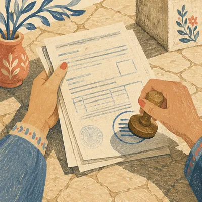 Document Approval with Rubber Stamp