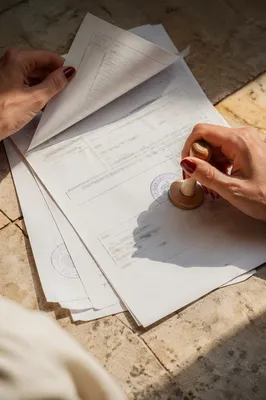 Rubber Stamp Approval on Business Documents