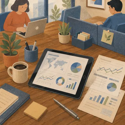 Shared Hot Desking Office Analytics Workspace