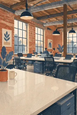 Shared Desk Hot Desking Open Office