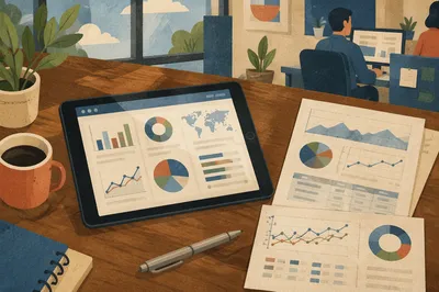 Shared Hot Desking Workspace With Business Dashboard