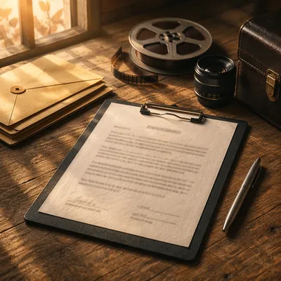 Business Contract and Pen on Wooden Desk