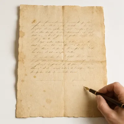 Contract Signing Document With Fountain Pen