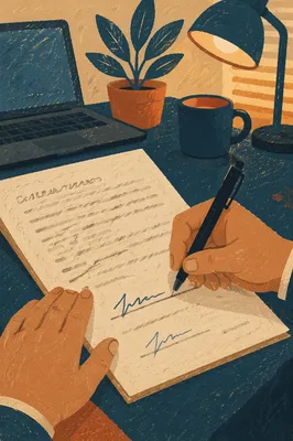 Hands Signing Business Contract With Pen