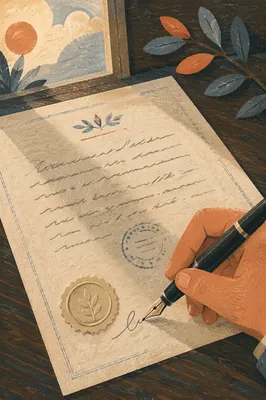 Business Contract Signing With Fountain Pen