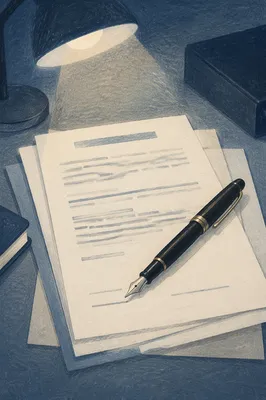 Black Pen on Contract Signature Lines