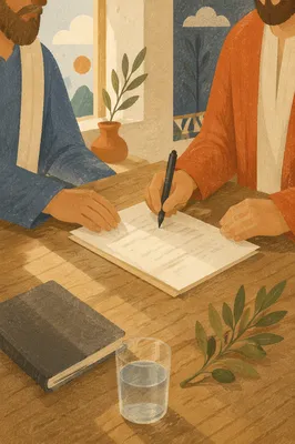 Business Contract Signing with Olive Branch