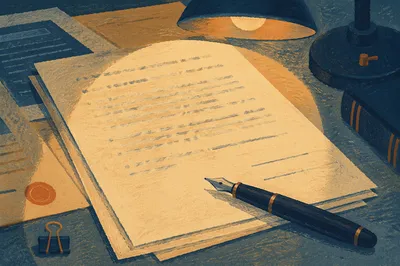 Fountain Pen on Business Contract