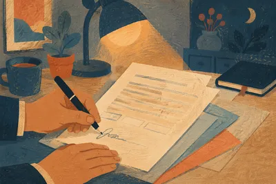Signing Business Contract With Black Pen