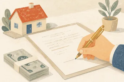 Signing Contract With Gold Pen