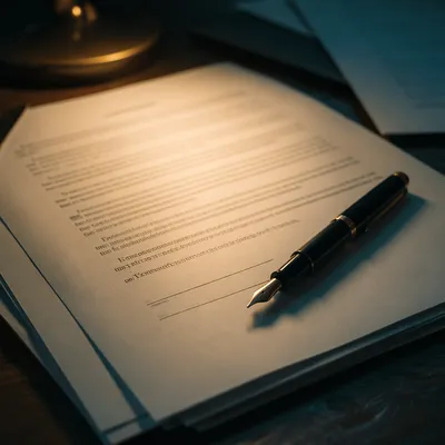 Contract Signature Pen on Business Agreement