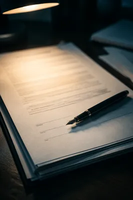 Fountain Pen on Business Contract Pages