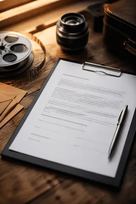 Business Contract and Pen on Wooden Desk