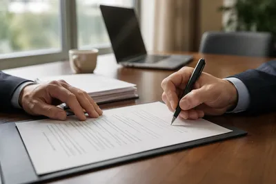 Business Contract Signing With Black Pen