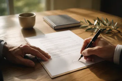 Business Contract Signing with Peaceful Partnership