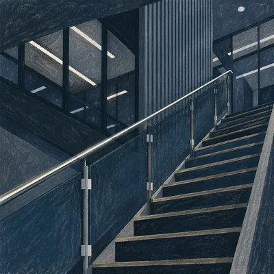 Ascending Modern Office Staircase for Ambition