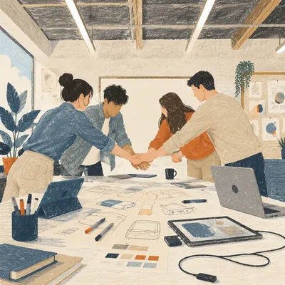 Startup Team Unity in Garage Workspace