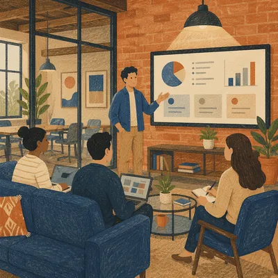 Startup Pitch Deck Presentation in Bright Loft