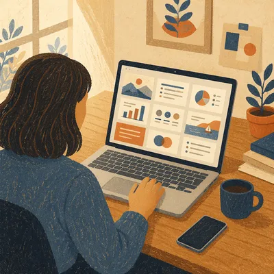 Startup Founder Reviewing Investor Pitch Deck