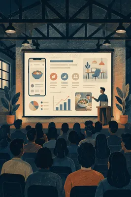 Startup Pitch Deck Presentation in Event Hall