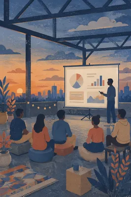 Rooftop Startup Pitch Deck Presentation