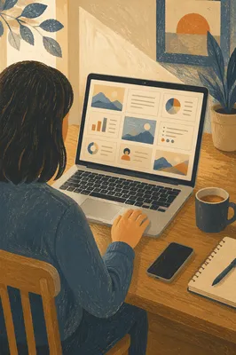 Startup Founder Reviewing Investor Pitch Deck