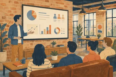 Startup Pitch Presentation in Industrial Loft