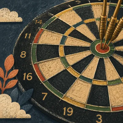 Darts Hitting Bullseye for Business Goals