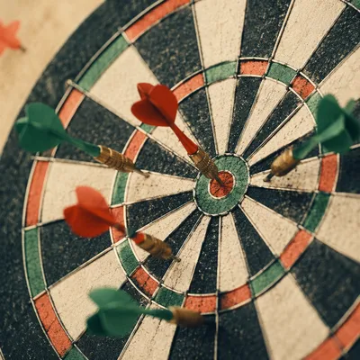 Dartboard Bullseye for Business Goal Success