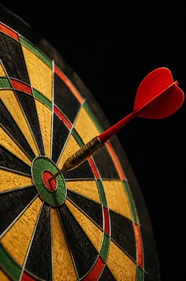 Bullseye Dart for Business Goal Achievement