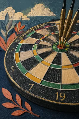 Dartboard Bullseye for Business Goal Achievement